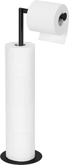 NEX™ 21" Black Freestanding Metal Toilet Paper Holder